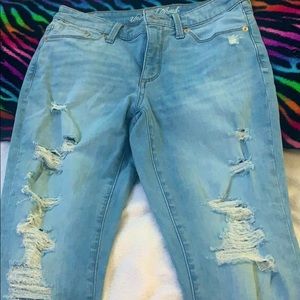 light wash ripped jeans